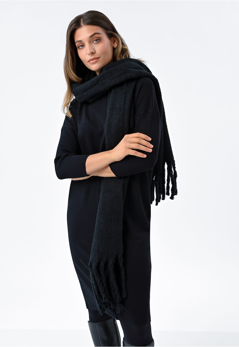 Rochie midi sumpradimensionata tricotata G-Pearl - neagra - Negru