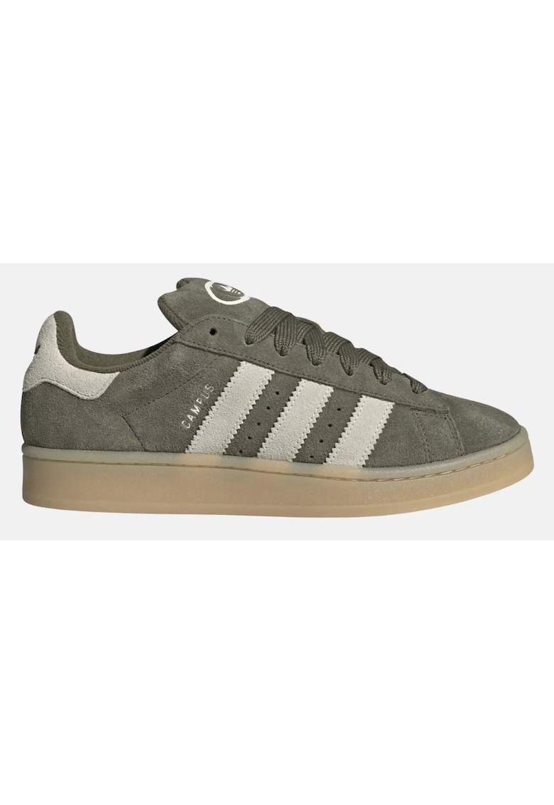 Pantofi sport cu sireturi - din piele intoarsa Campus 00s - Verde masliniu inchis