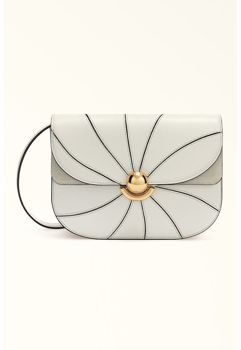 Geanta crossbody din piele Sfera S - Negru/Gri deschis