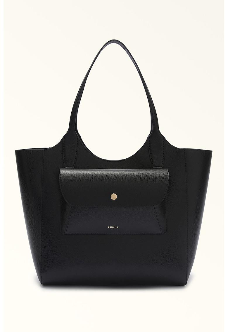 Geanta tote din piele cu etui detasabil Lea - Negru