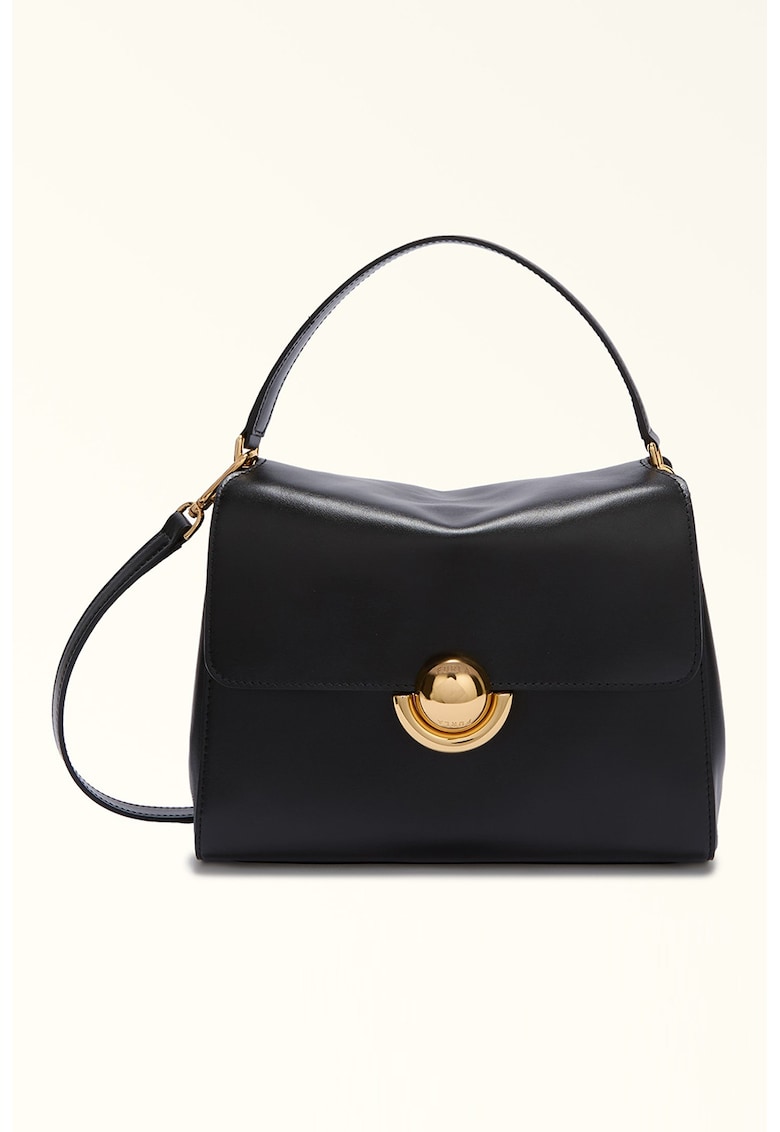 Geanta crossbody din piele cu bareta ajustabila Domus - Negru
