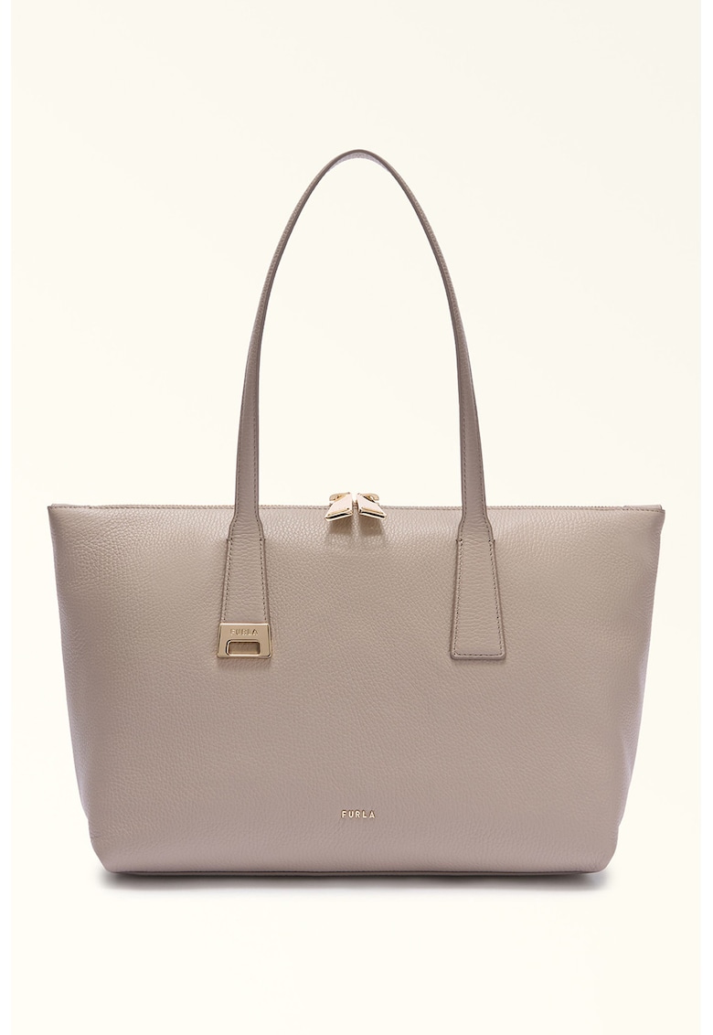 Geanta tote din piele Olivia - Bej