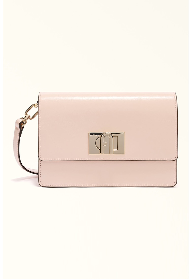 Geanta crossbody mini din piele 1927 - Roz pastel