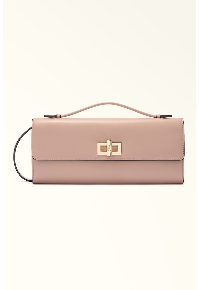 Geanta crossbody de piele Clara - Piersica