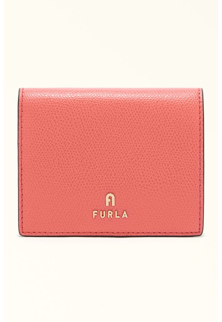 Portofel pliabil din piele Camelia - Roz aprins/Roz pastel