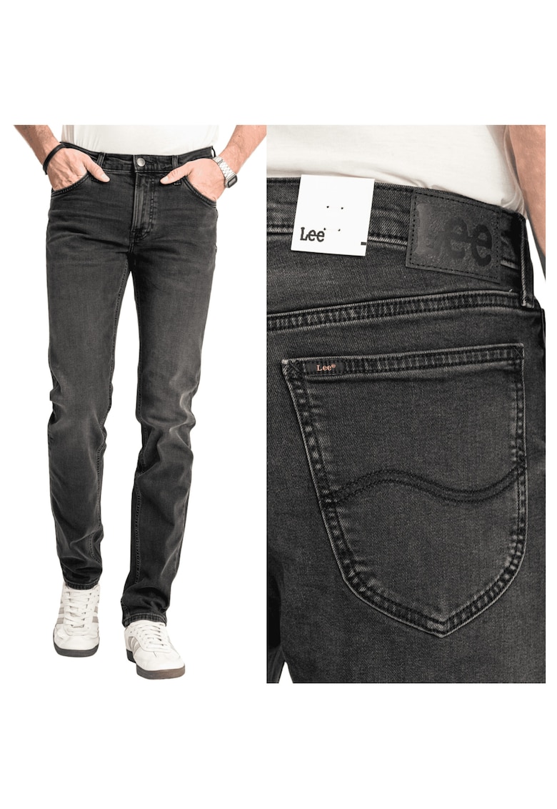 Blugi Barbati - Daren Zip Fly - Slim Fit - Talie Joasa - Fermoar - Lungi - 5 Buzunare - Bumbac - W36 L32 - Negru