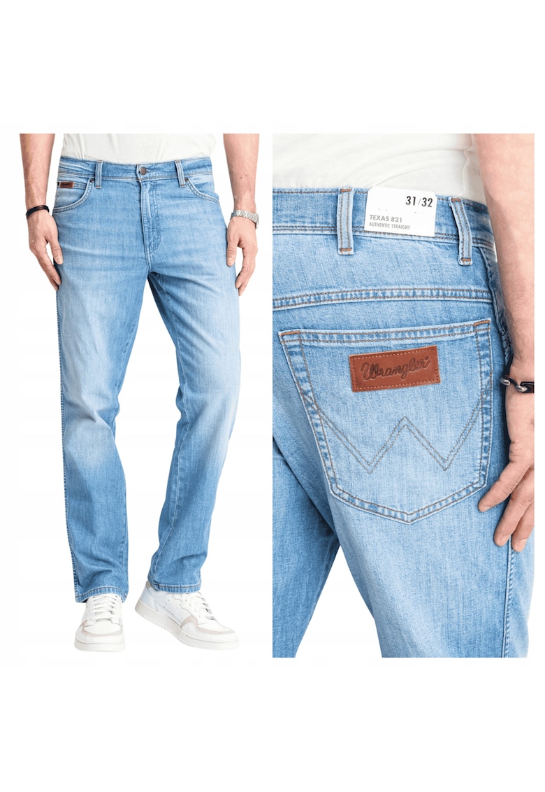 Blugi Texas Straight Fit Albastru - Albastru