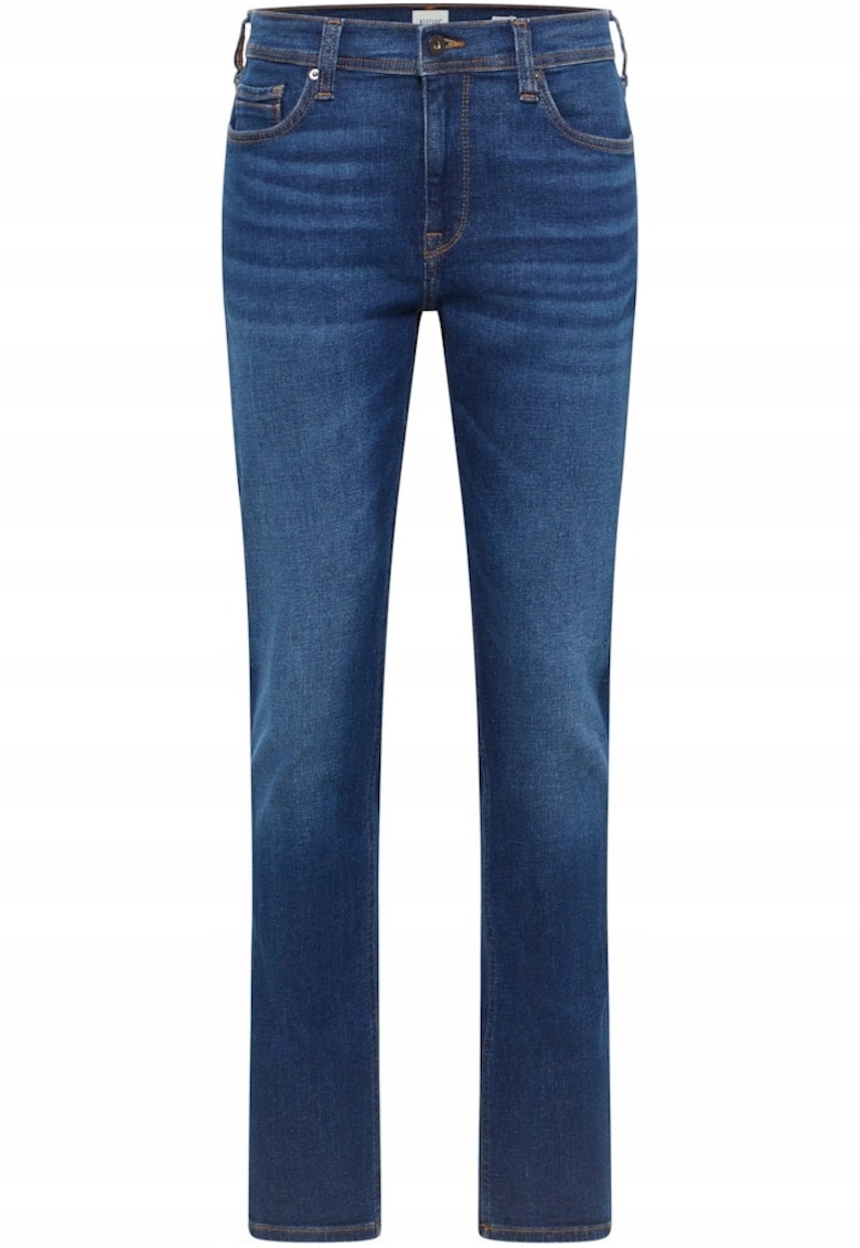 Blugi Barbati - Vegas Slim - Slim Fit - Talie Medie - Fermodwqfar - Lungi - 5 Buzunare - Bumbac - Albastru - Albastru