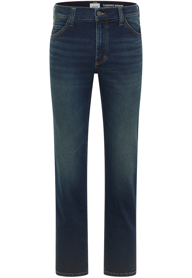 Blugi Barbati - Tramper Straight - Straight Fit - Talie Medie - Fermoar - Lungi - 5 Buzunare - Bumbac - Albastru - Albastru