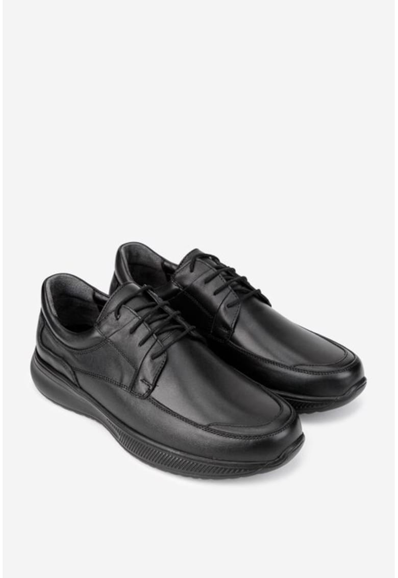 Pantofi piele naturala neagra barbati - Negru