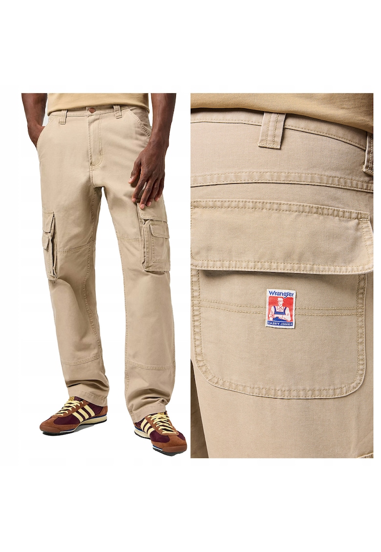 Pantaloni Barbati - Cj Rel Cargo Pant - Straight Fit - Talie Medie - Fermoar - Lungi - 5 Buzunare - Bumbac - Bej - Bej
