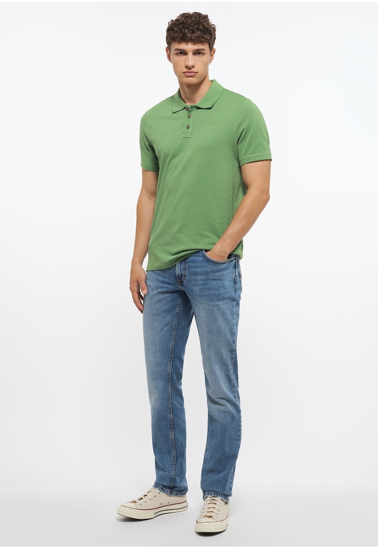 Blugi Barbati - Washington - Slim Fit - Talie Medie - Fermoar - Lungi - 5 Buzunare - Bumbac - W36-L32 - Albastru