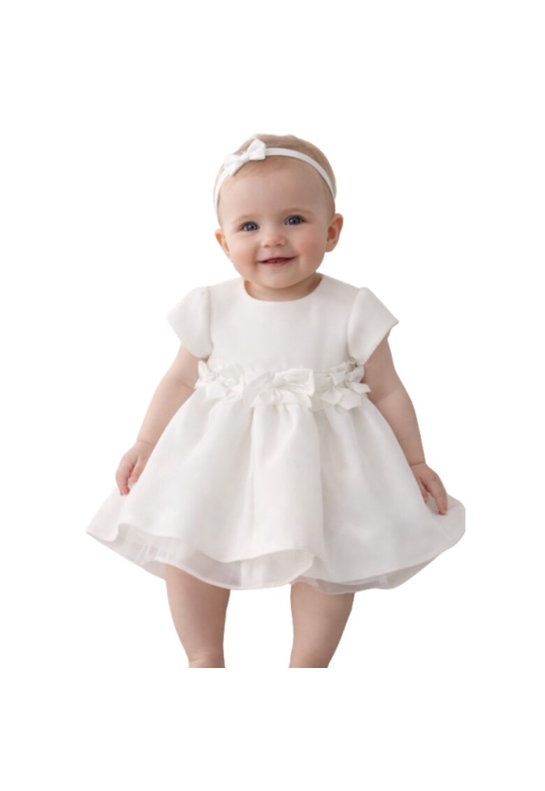 Rochie de botez pentru fetite iDO din Punto Milano si organza eleganta si delicata