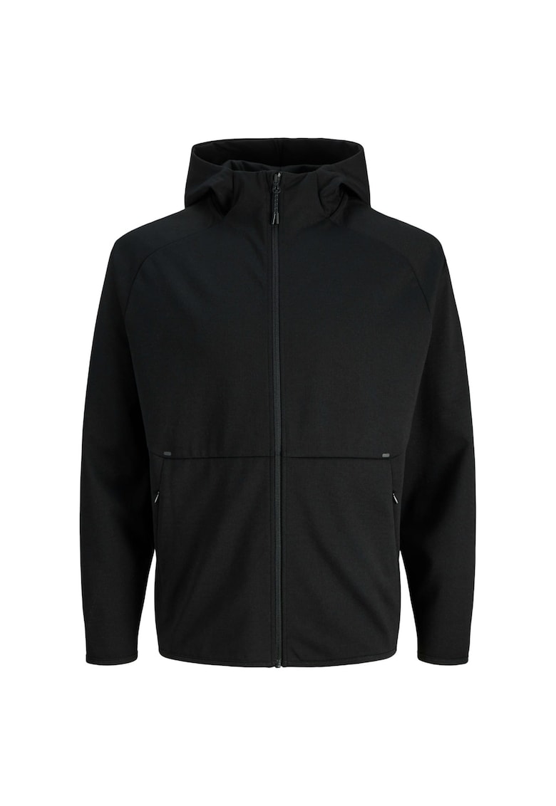 Hanorac JACK &JONES Base Sweat Zip Hood PLS 54386 - Negru