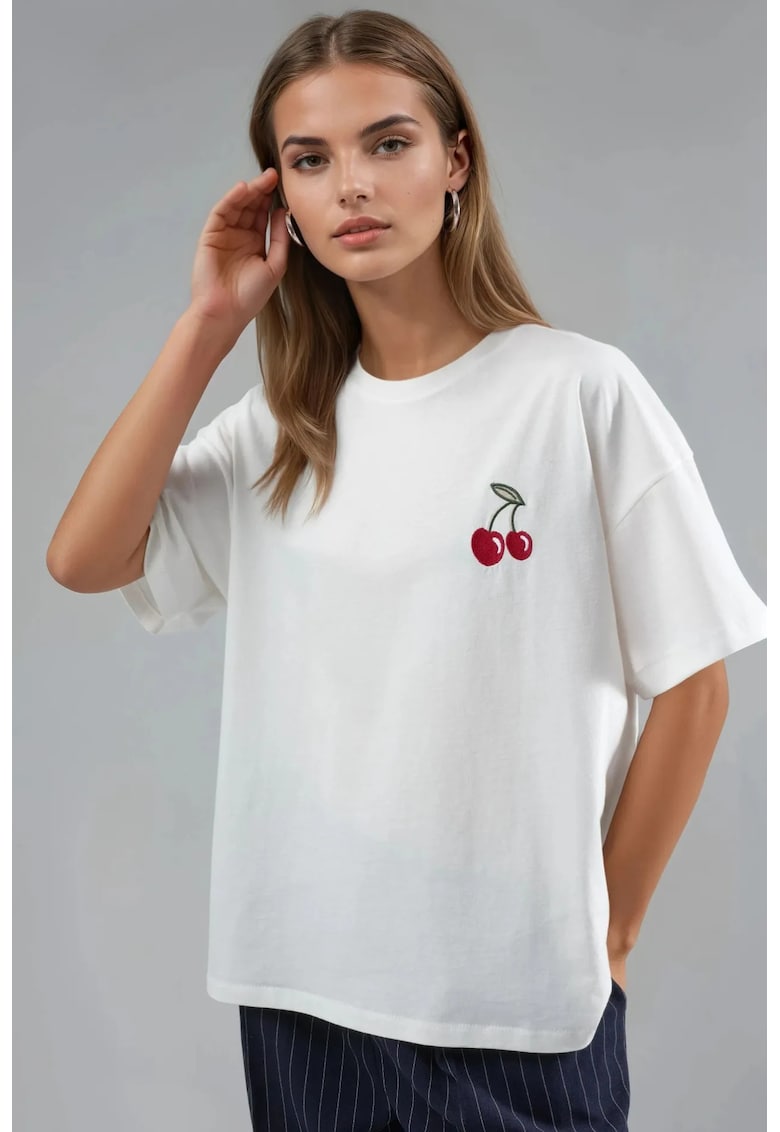 Tricou dama - Alb - Jerseu