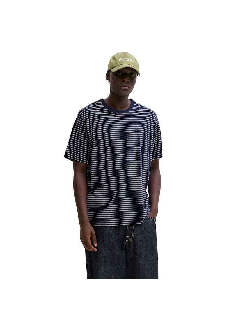 Tricou JACK &JONES Dover Striped 54332 - Albastru inchis