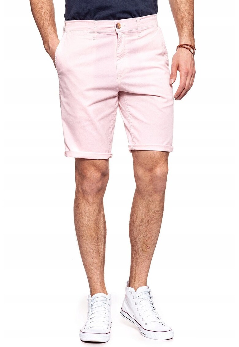 Pantaloni scurti CHINO SHORT - roz - bumbac-elastan -
