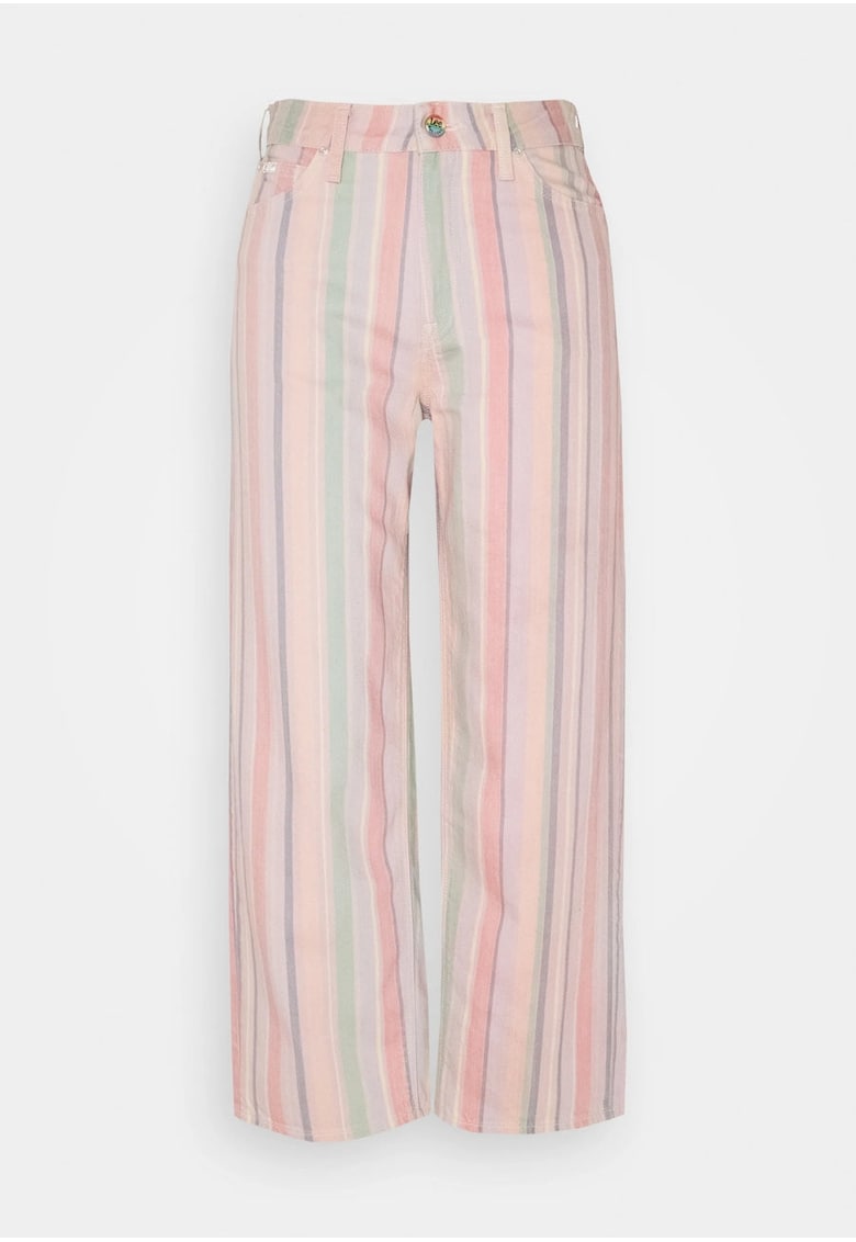 Pantaloni dama din bumbac - croiala evazata - 5 buzunare -