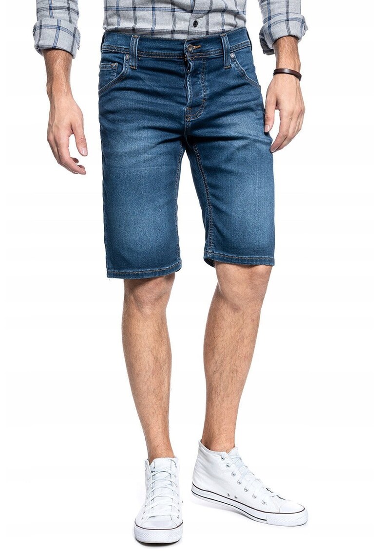 Pantaloni scurti barbati CHICAGO SHORT - albastru - regular fit - bumbac/poliester