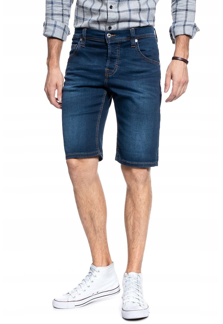 Pantaloni scurti barbati - Chicago - slim fit - albastru - bumbac/poliester -