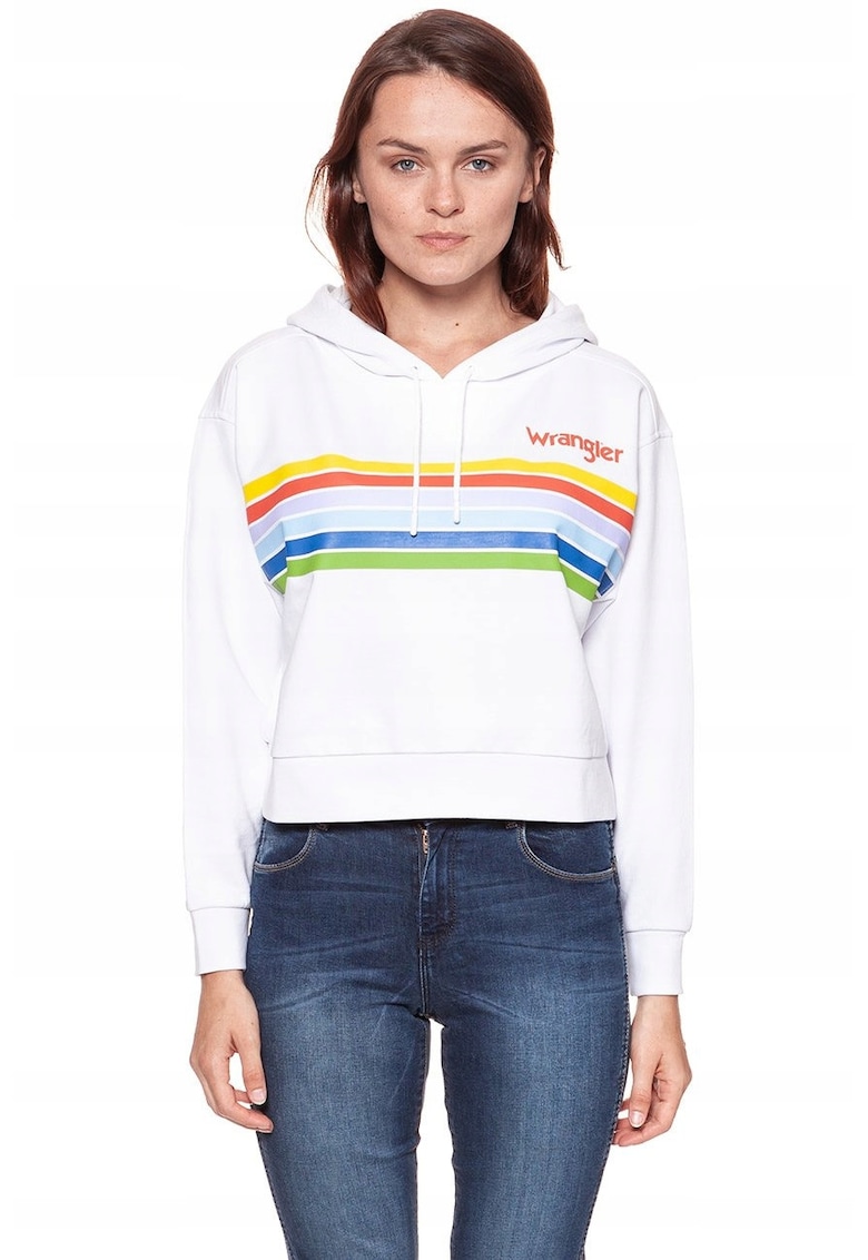 Hanorac dama - CROPPED HOODY - alb - Marime