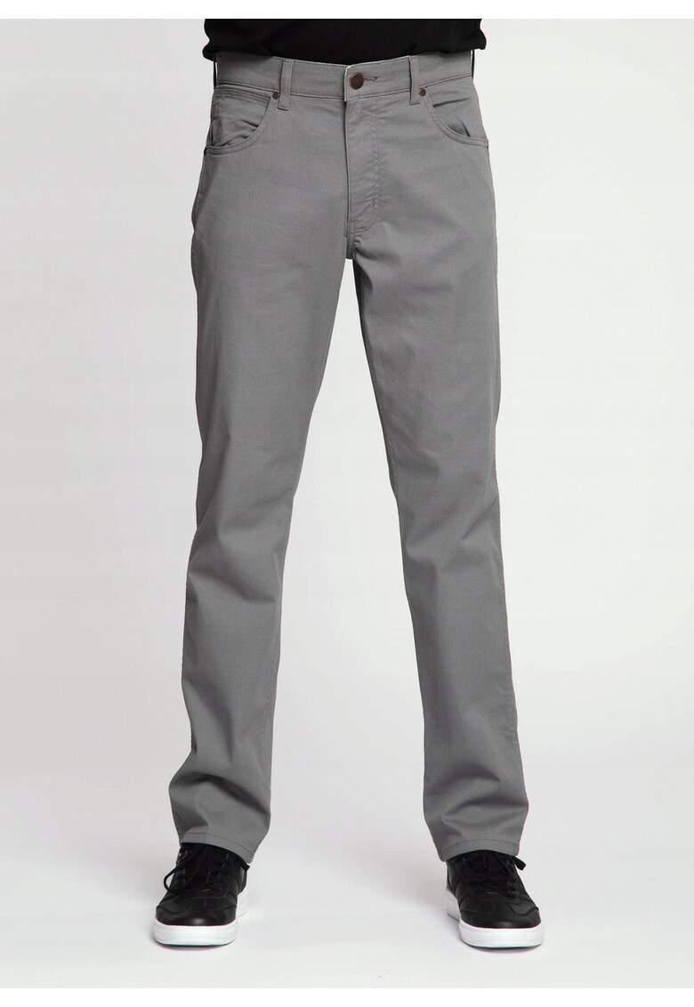 Pantaloni barbati Greensboro - gri - material bumbac-elastan - croiala dreapta -