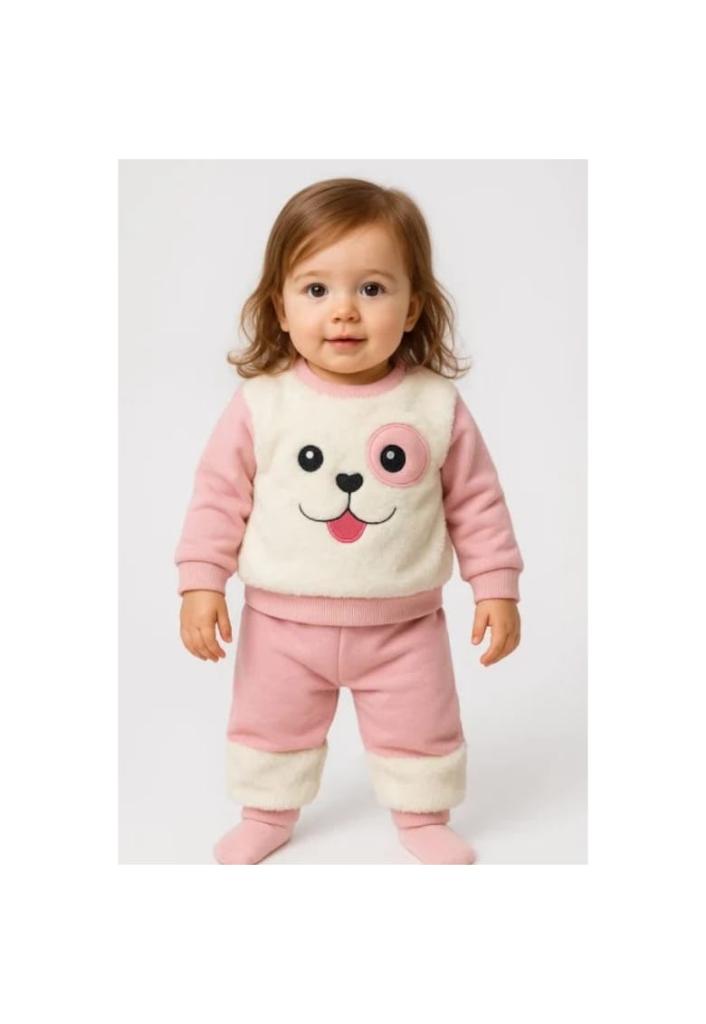 Set bluzita si pantaloni asortati puppy - Roz