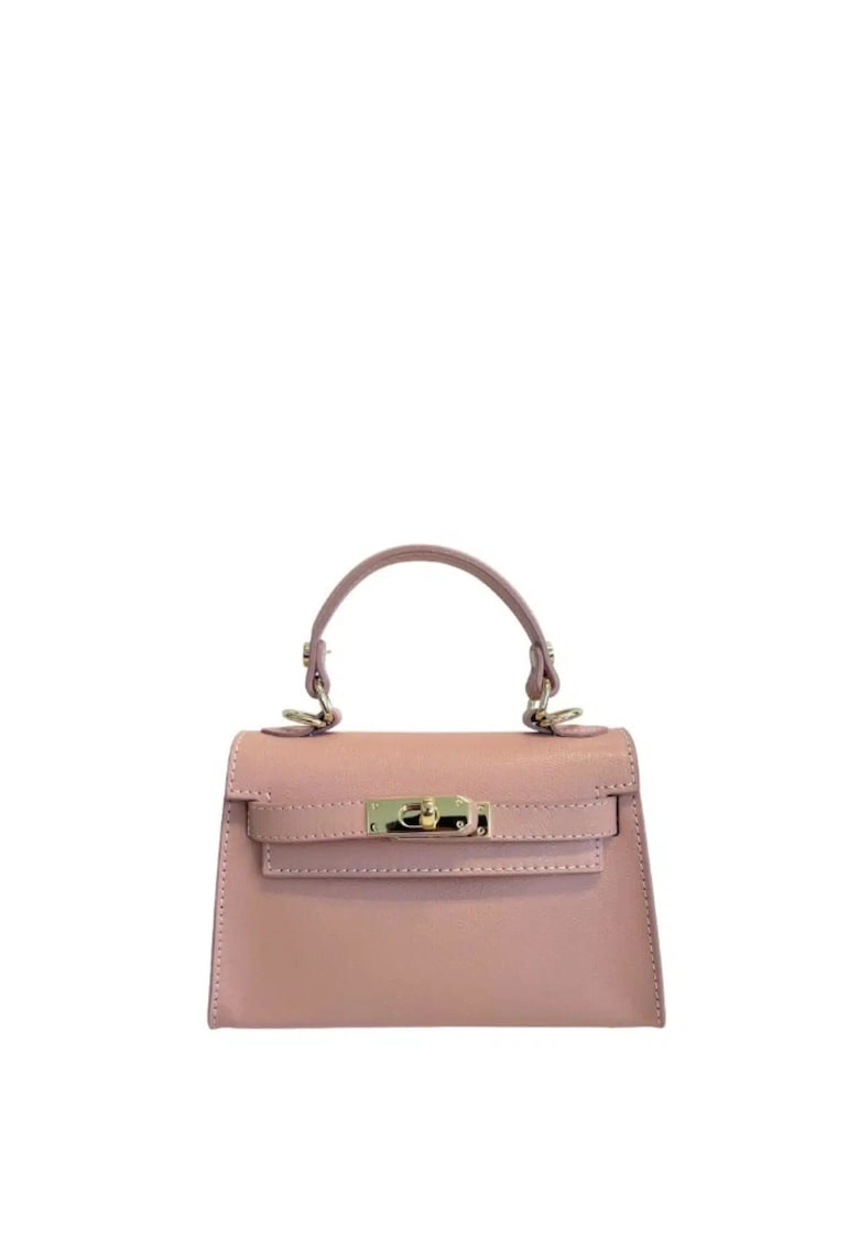 Geanta dama din piele naturala Calypso - Roz1 - 21.5 x 13.5 x 8 cm