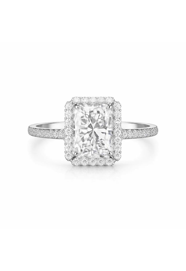 Inel argintiu - cu pietre din zirconiu - Clementina C20 - Argintiu