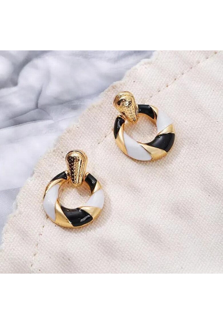 Cercei aurii - cu clips - rotunzi - Ludviga C6