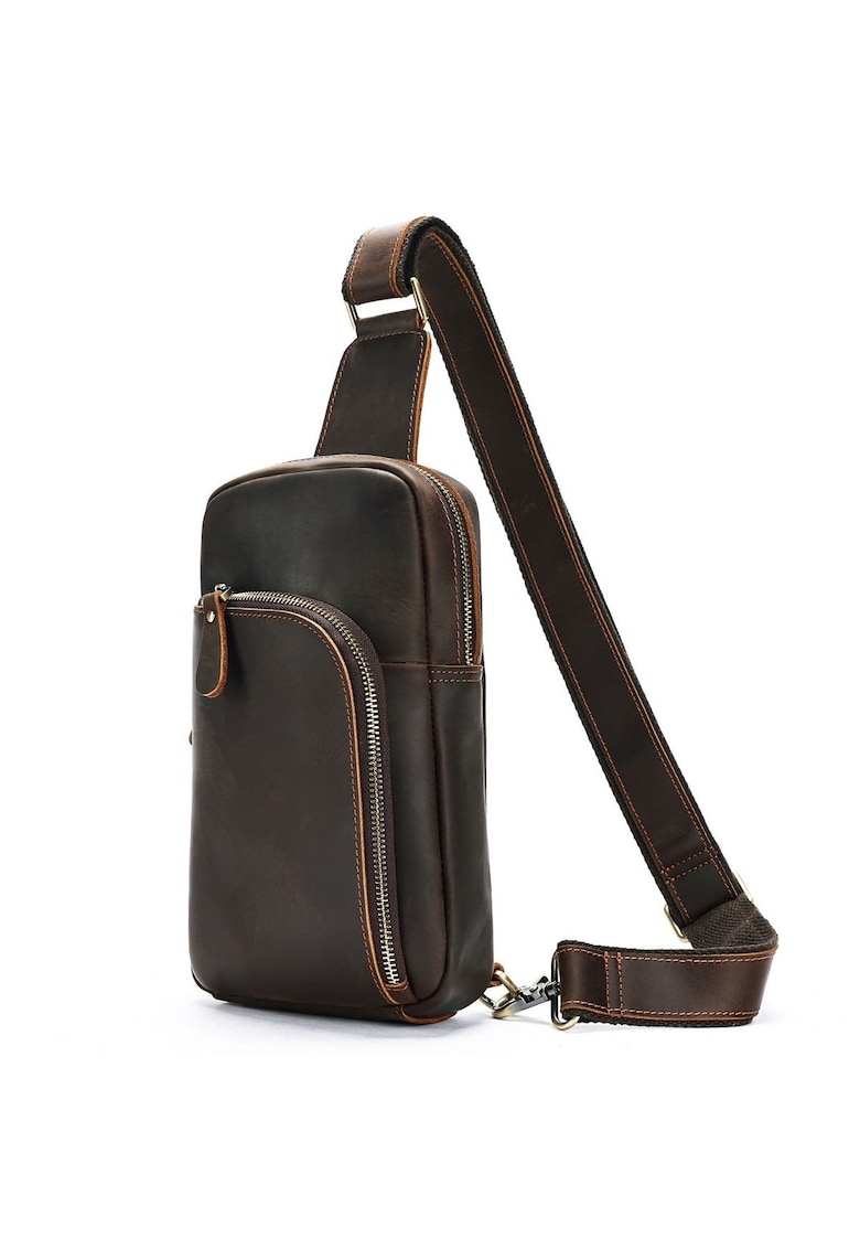 Geanta/Borseta piele naturala - - Vintage Brown