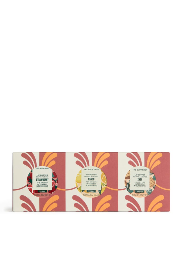 Set cadou Trio Lip Butter - 3x10ml - Mango - Strawberry - Shea - hidratante