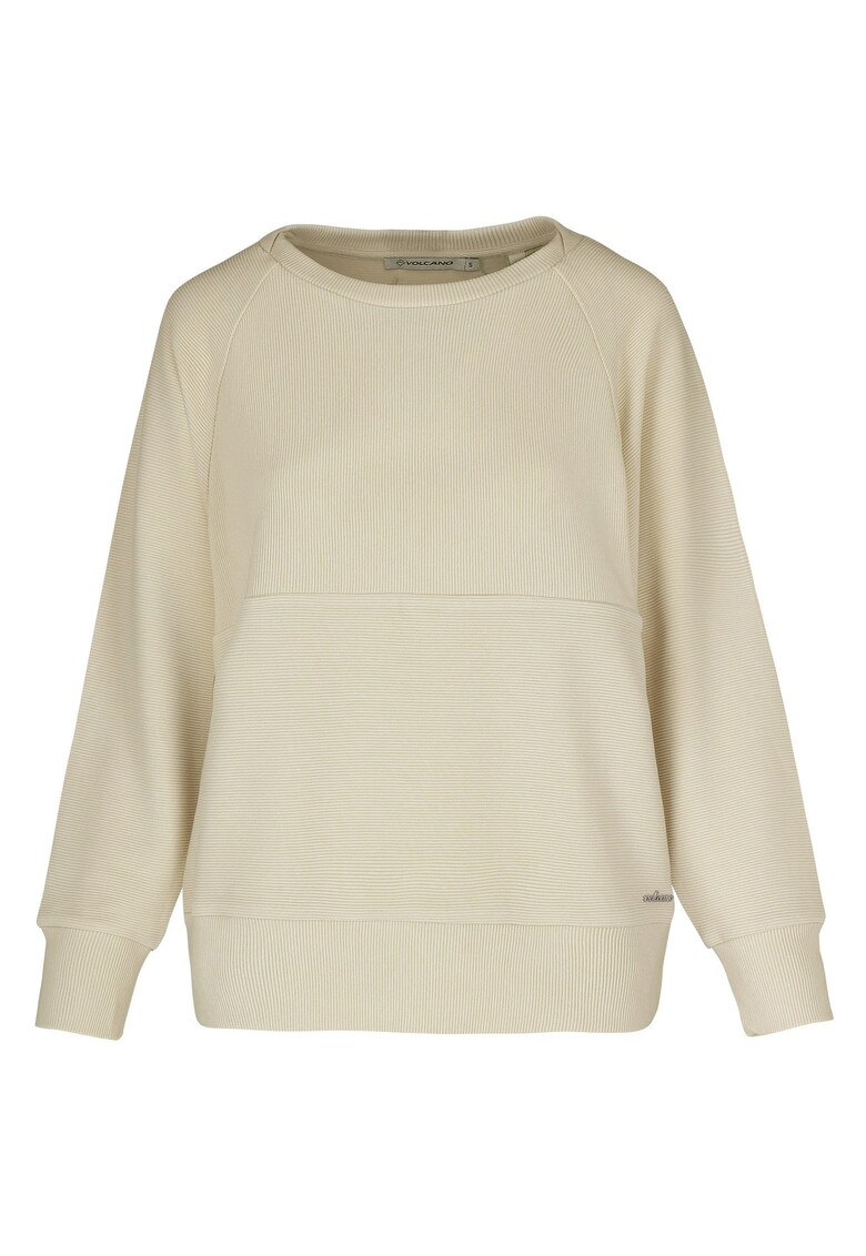 Hanorac femei - cu dungi - crem -