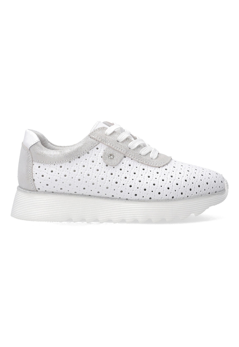 Pantofi sport din piele naturala cu decupaje