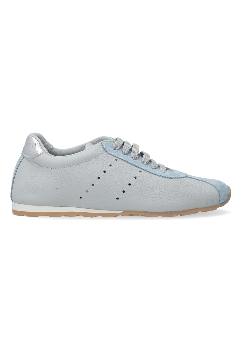 Pantofi sport uni din piele cu sireturi