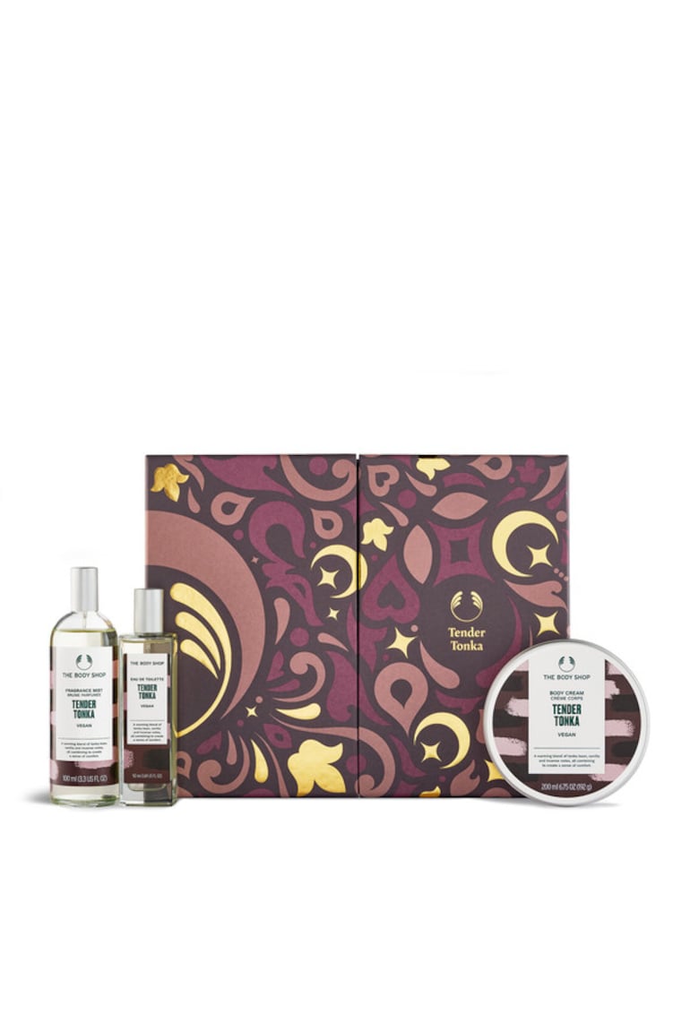 Set cadou Tender Tonka - crema de corp 200 ml - spray de corp 100 ml - apa de toaleta 50 ml