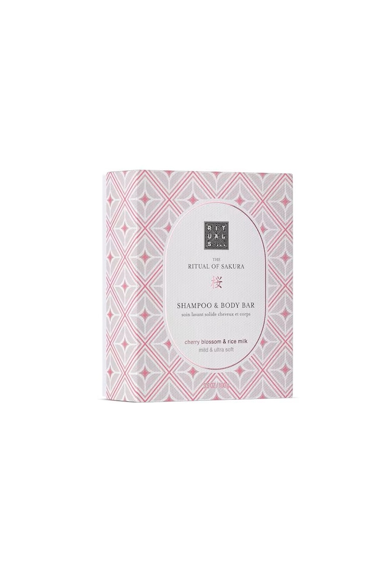 Sampon Solid & Sapun Corp 2 in 1 cu Floare de Cires si Lapte de Orez – The Ritual of Sakura - 100 g