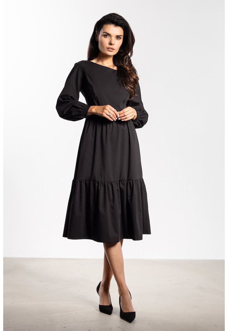 Rochie - A737 - negru - nylon - spandex