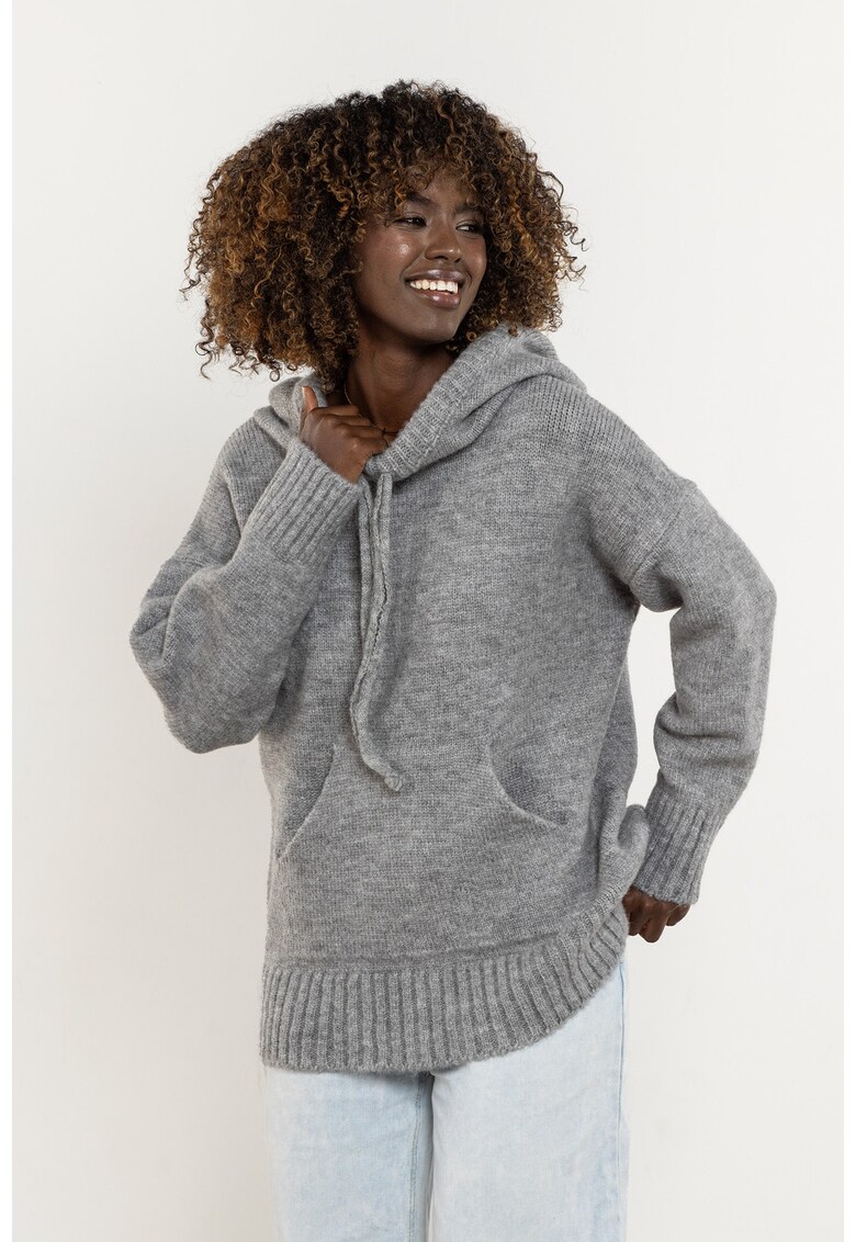 Pulover dama Poliester/Elastan - Gri - Gri