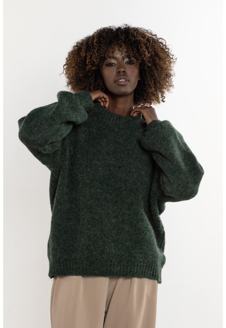 Pulover dama A757 - Lana - Verde inchis