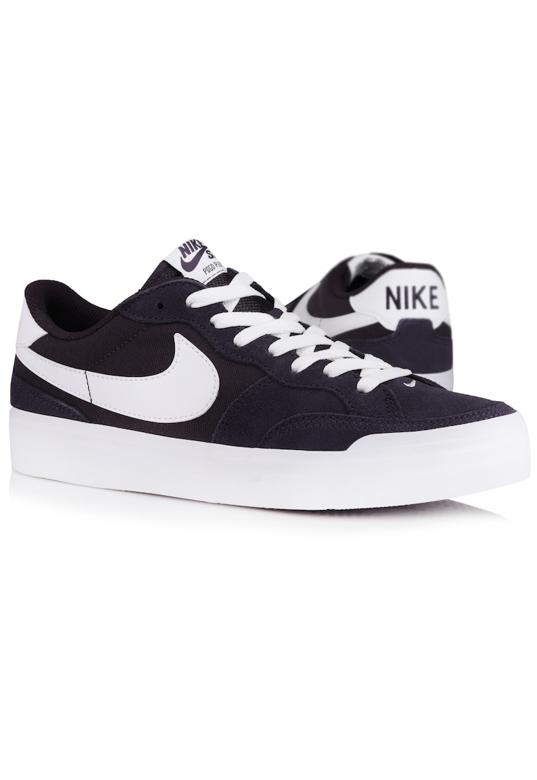 Tenisi barbati SB Zoom Pogo - piele intoarsa/piele naturala - alb/negru -