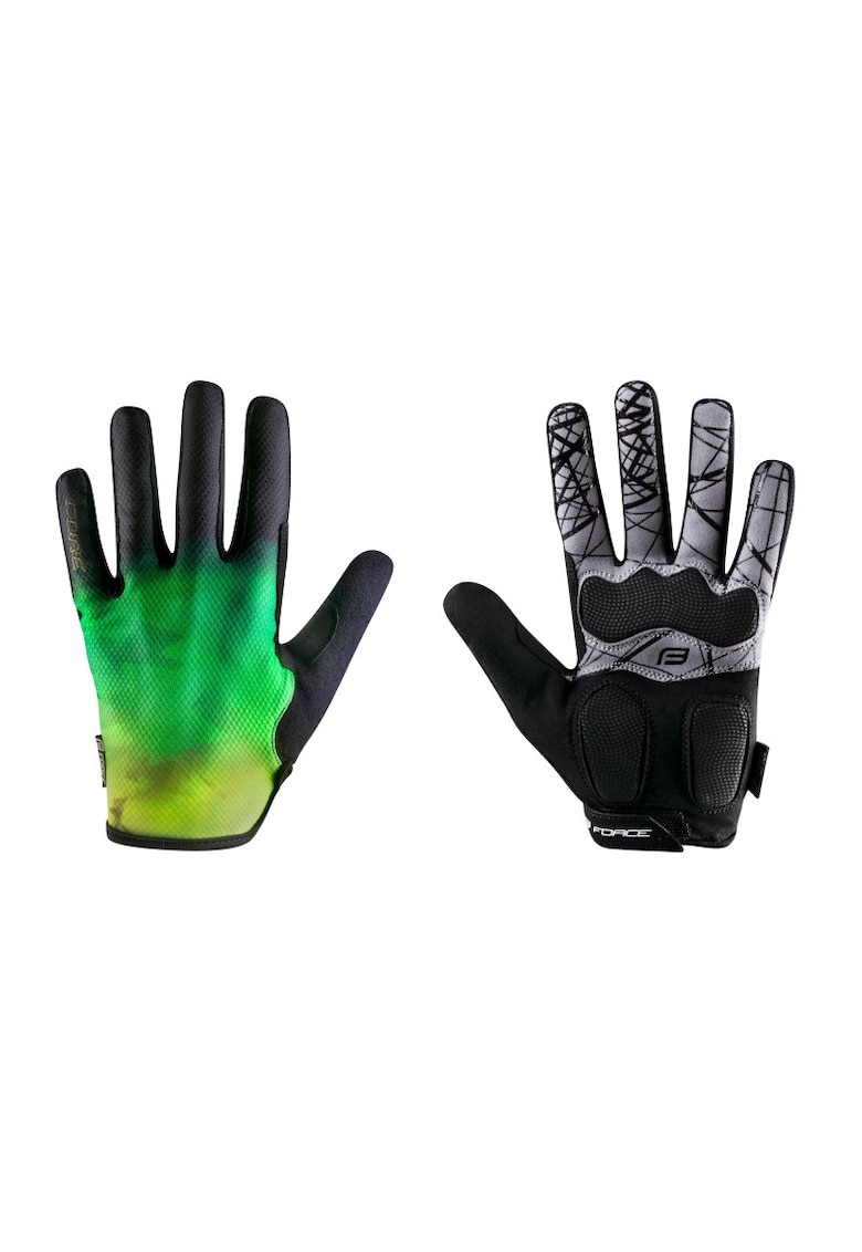 Mănuși sport model MTB CORE Summer - fluo-verde - mărime L - material respirabil - unisex