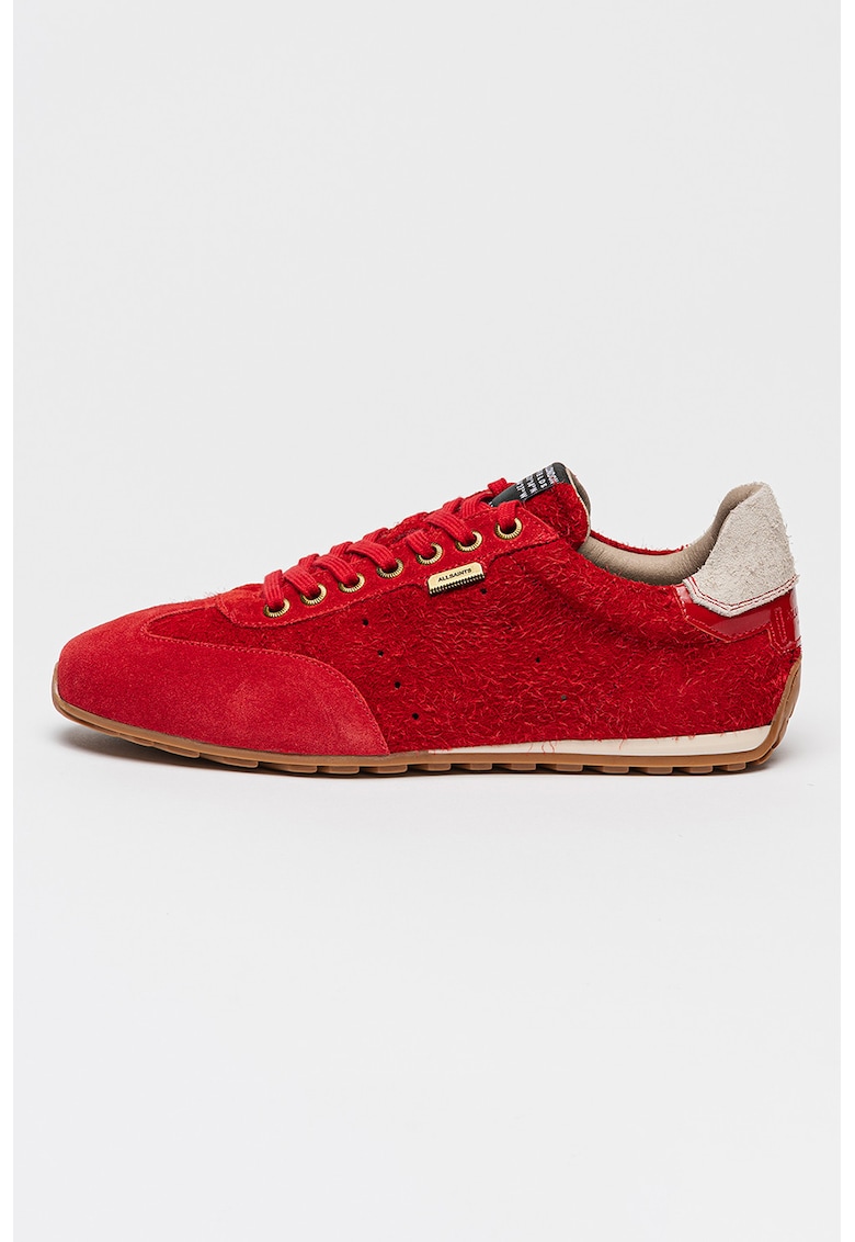 Pantofi sport din piele intoarsa Liam - Rosu