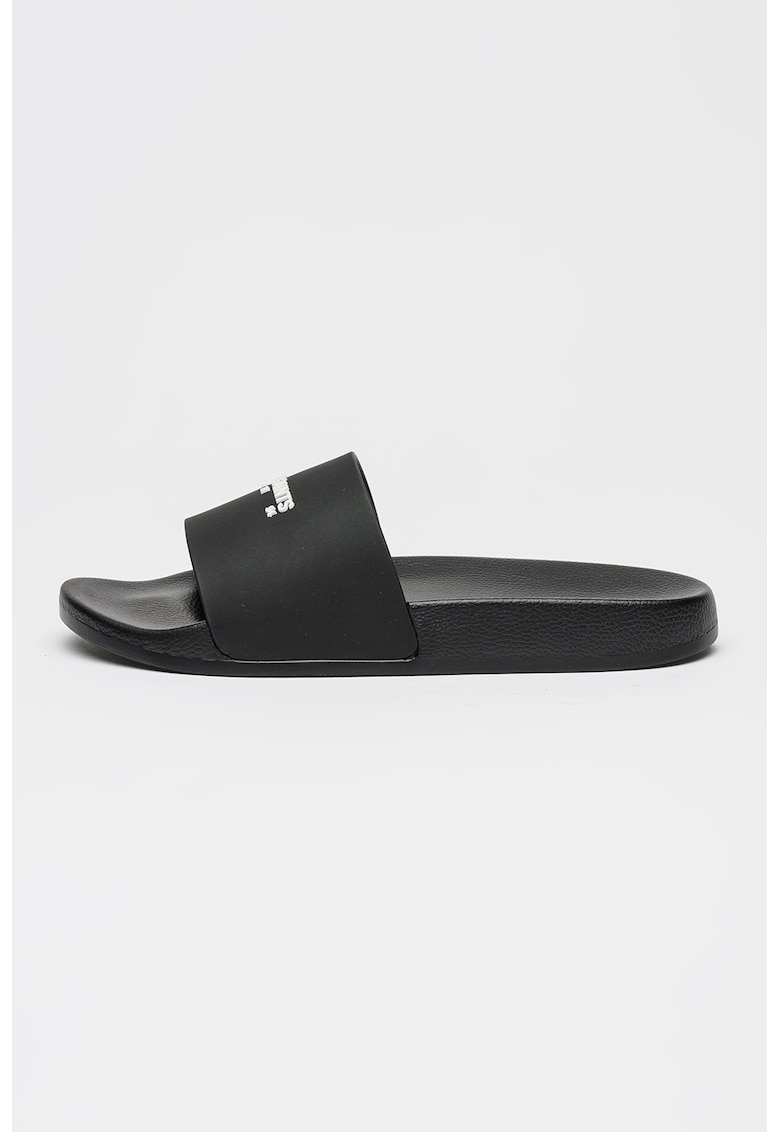 Papuci cu logo - Negru