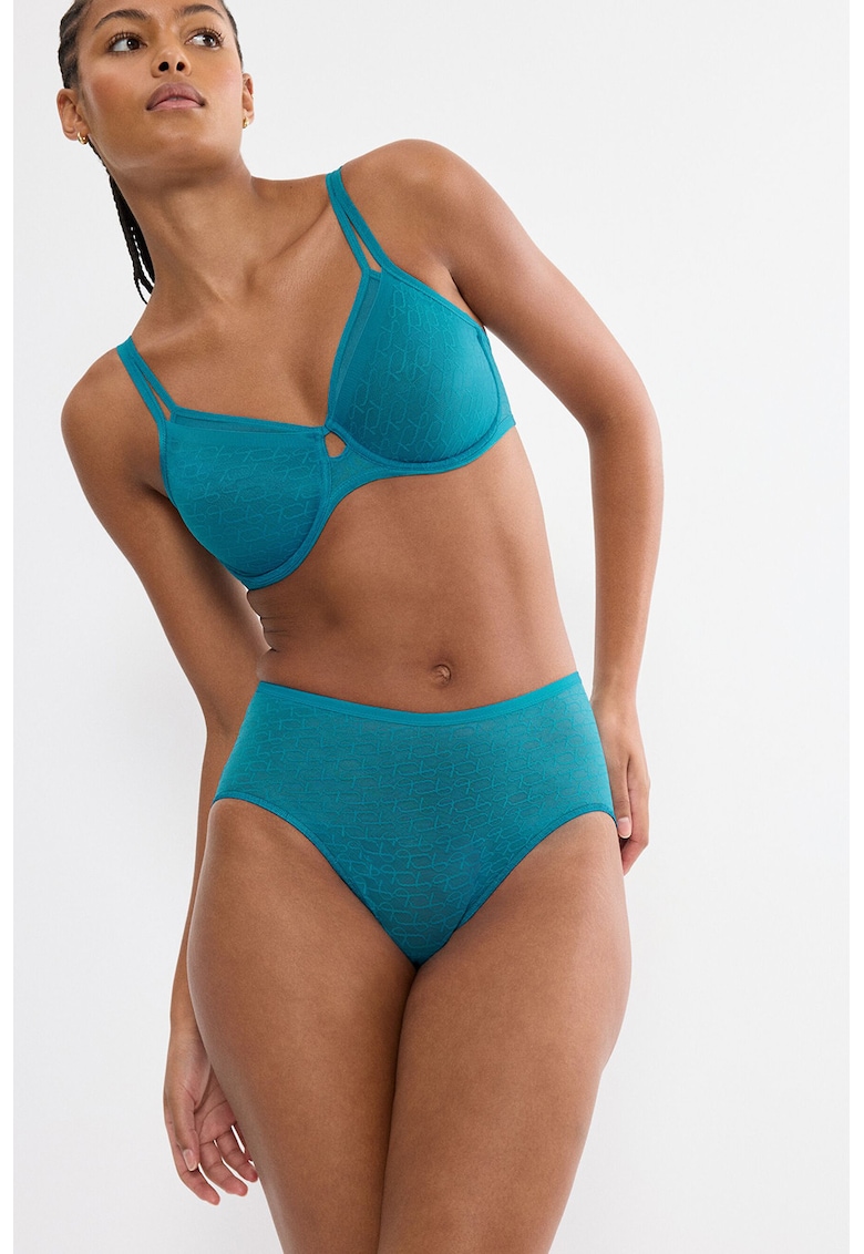 Chiloti hipster din plasa Signature - Albastru petrol