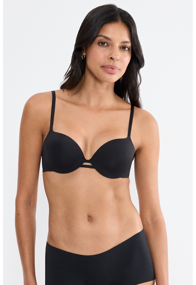 Sutien uni cu burete - Negru