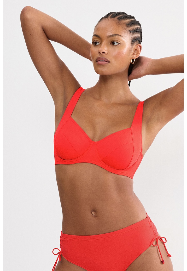 Sutien de baie cu sustinere metalica Mix&Match - Portocaliu mandarina