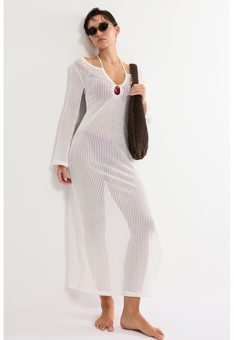 Rochie crosetata pentru plaja My Wear - Alb