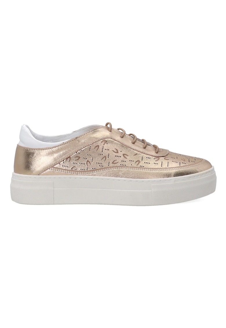Pantofi sport flatform din piele