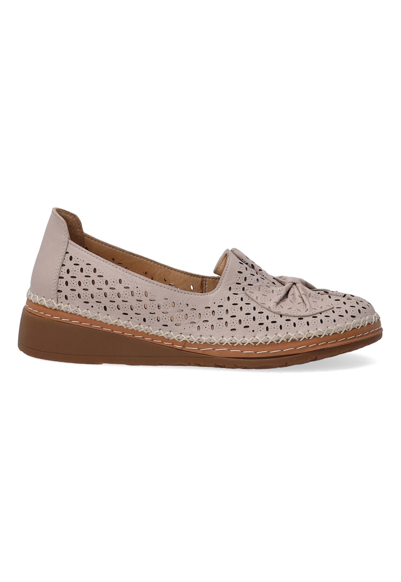 Mocasini din piele cu platforma -